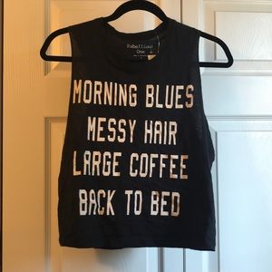 NWT cropped graphic tank